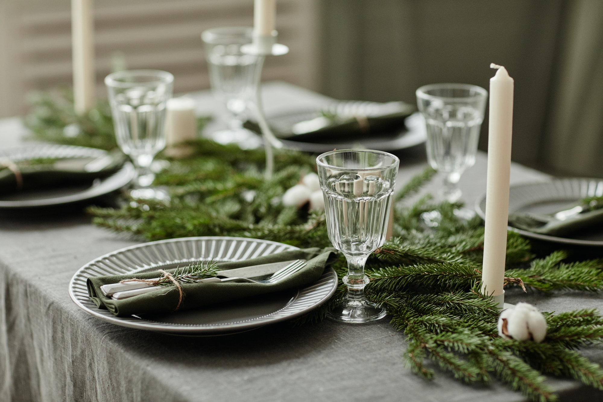 Christmas Dining Table in Grey